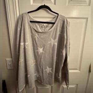 Light gray sweatshirt with stars